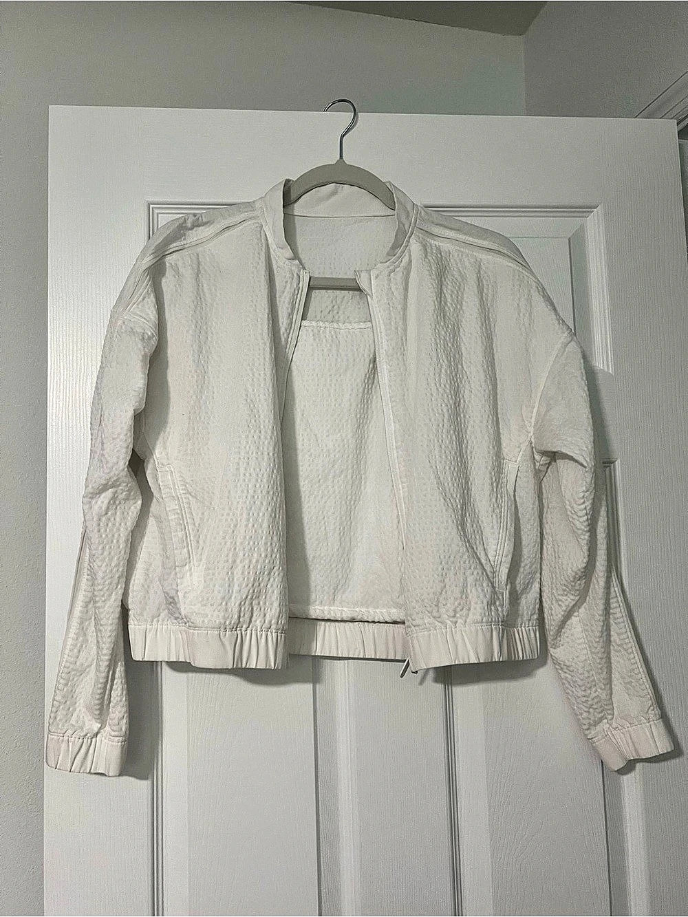 Lululemon Textured Zip-Front Track Jacket White